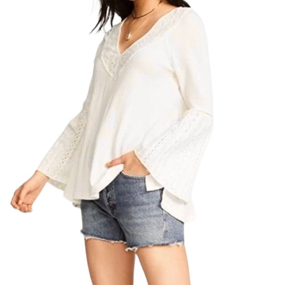 Free People Tops - Free People Parisian Nights Long Sleeve Top In Ivory Size M